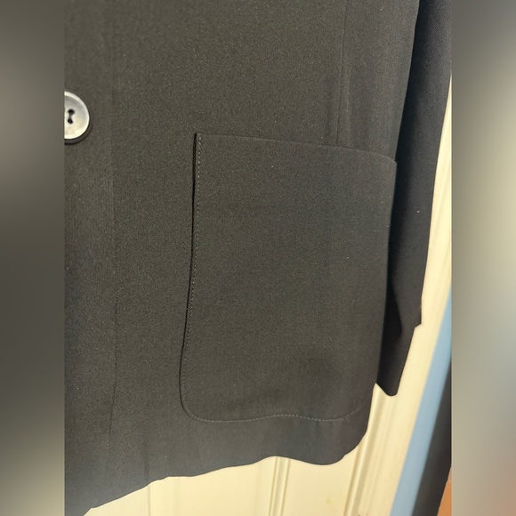 Gap Wool Blend Lined Black Blazer Size 4 Oversized - Picture 6 of 10